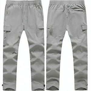 <b>Men's</b> Eco-Friendly Breathable Safari Style Lightweight Elastic Waist <b>Overalls</b> Multiple Pockets Quick Dry Polyester/Cotton Casual - Product Image 1