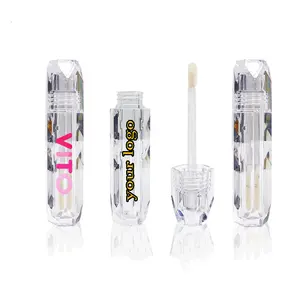 Venda quente personalizado moda cosméticos embalagem recipiente 3ml vazio lip gloss tubo plástico garrafa