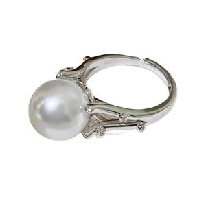 10602 DIY Pearl Accessories S925 Silver Ring Empty Set <b>Butterfly</b> Ring with 7-9mm Round <b>Beads</b> Silver Jewelry Set - Product Image 5