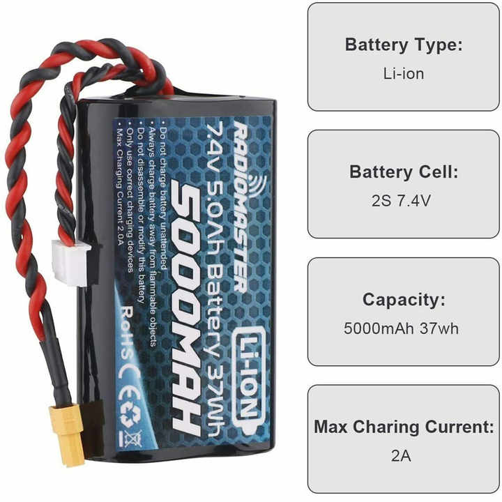 Radiomaster 2S 7,4V 5000mAh Li-Ion Akku I RC-HANGAR15, 23,99