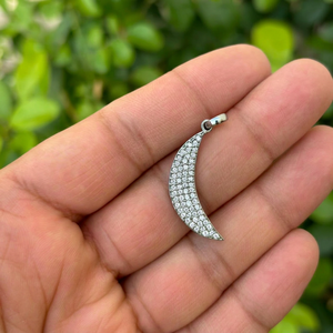 Pendentif Lune Croissante en Argent Sterling 925, Bijoux Célestes Faits Main, Fournisseur en Gros OEM ODM - Product Image 1