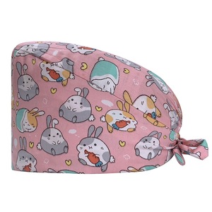 Gorros de Enfermera para Mujer, Gorros de Trabajo con Botón y Banda Absorbente de Sudor, Gorros Quirúrgicos Elásticos Ajustables para Uniforme de Dentista - Product Image 6