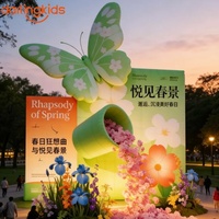 Plante gonflable lumineuse personnalisée, personnage de dessin animé et mascotte pour la décoration artistique des centres commerciaux