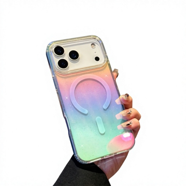 Shockproof Gradient Glitter Phone Case Magnetic Protective Cover for Apple for iPhone 17 16 15 Pro Max Fast Shipping Ready Stock