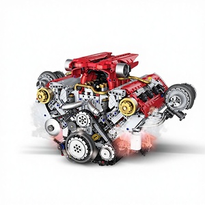 K96204 New Motorized V8 Engine Big <strong>Kit</strong> 3201PC DIY Car <strong>Model</strong> with LED Light Moving Parts Toy for <strong>Adults</strong> Gift Building Block Sets - Product Image 1