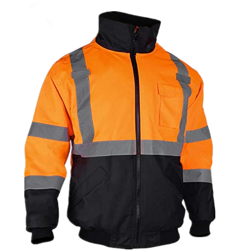 Мужская зимняя куртка-бомбер с высокой видимостью