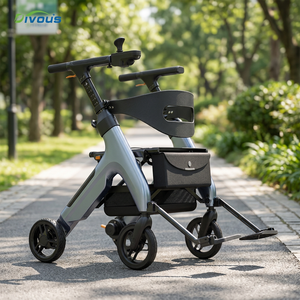 Multi-Functional Portable Lightweight Folding 4 in 1 Electric Wheelchair Scooter Walker <b>Rollator</b> for Elderly Shopping Cart - Product Image 1