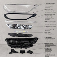 Pour Mercedes Benz GLC-Classe W254 X254 C254 de haute qualité, ensemble de phares, éclairage de voiture, LED d'origine GLC220 GLC200 OEM A2549064601