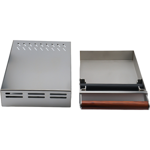 Accessoires de café Boîte à frapper en métal Poignée en bois en acier inoxydable Espresso Coffee Knock Box Tiroir avec bac amovible Grand - Product Image 4
