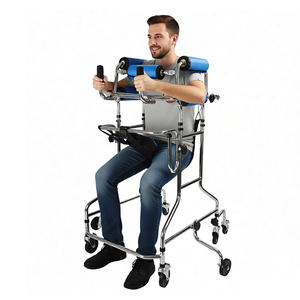 Aide à la <span class=keywords><strong>marche</strong></span> multifonctionnelle avec siège réglable, déambulateur debout pour adultes, pour la rééducation des patients handicapés - Product Image 2