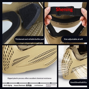 Equipo Táctico para Exteriores, Máscara Protectora de <span class=keywords><strong>Paintball</strong></span> de Cara Completa, Lentes Intercambiables - Product Image 3