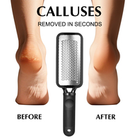 Râpe à pied Lime à pied Soins des pieds Pédicure Outil de surface métallique pour enlever la peau dure Peut être utilisé sur les pieds humides et secs