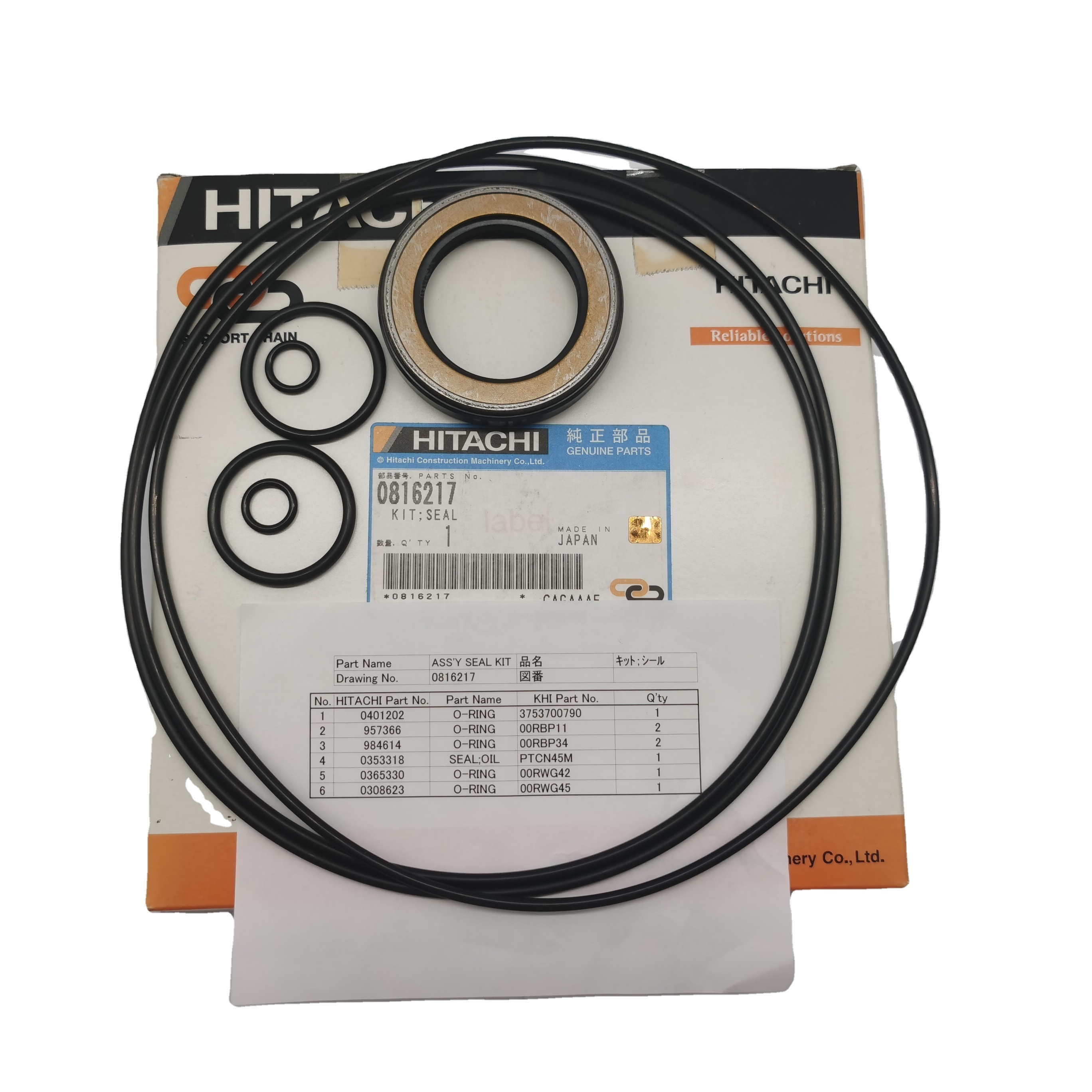 Original Excavator Swing Motor Seal Kit for Hitachi ZX Models