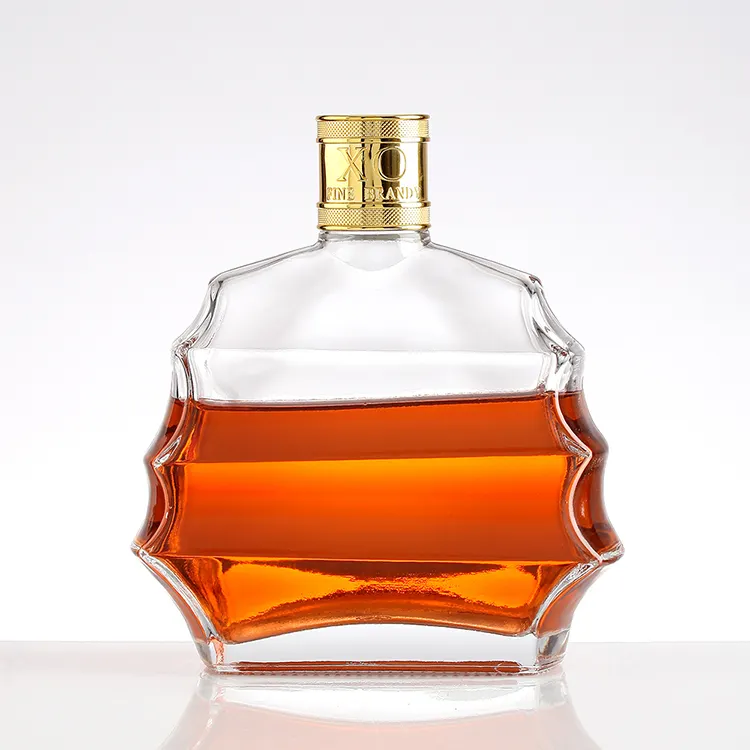 Promotie Geest Glas Gesneden 200Ml Glazen Flessen Voor Xo/Brandy Met Crown Cap