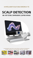 Analyseur de diagnostic du cuir chevelu 2026 avec microscope à zoom 200X, test d'humidité en temps réel, gestion des cheveux, examen du cuir chevelu, utilisation en salon de coiffure