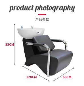 Fauteuil de lavage de cheveux populaire pour salon de coiffure, lit de shampoing inclinable - Product Image 6