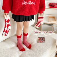 Chaussettes mi-hautes pour femmes, motif léopard rouge et blanc, en nylon/coton, avec logo sur le bord, antidérapantes et respirantes, pour usage quotidien, chaussettes d'automne
