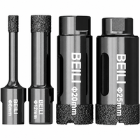 BEILI 6-100mm M10 Foret diamanté brasé sous vide pour meuleuse d'angle, scie cloche à sec pour carrelage en porcelaine, marbre, granit