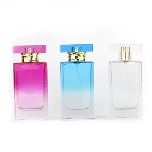 Pink Blue White Perfume Bottle Gold-plated Nozzle Anti-slip Design Double Wall Anti-fall Glass Bottle