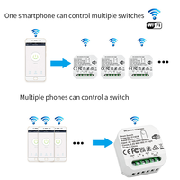 Module d'interrupteur intelligent WiFi Tuya Mini DIY 16A OEM ODM, interrupteur mural intelligent WiFi, relais compatible avec Alexa et Google Home