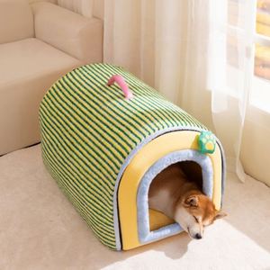 Cama para Mascotas Clásica y Elegante de Algodón PP Sólido y Felpa Tipo Algodón, Lavable, Ecológica y Acogedora para Gatos y Mascotas Pequeñas - Product Image 1