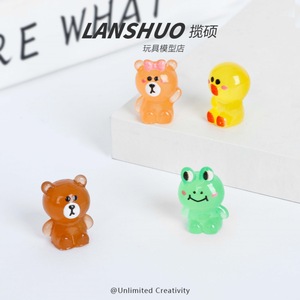 Juego de resina Lanshuo con figuras de animales que brillan en la oscuridad, para manualidades, joyería, decoraciones coleccionables. - Product Image 4