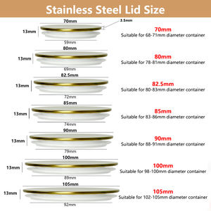 <span class=keywords><strong>Couvre</strong></span>-bocal en métal personnalisé avec logo, couvercle de bocal en acier inoxydable, couleur or, argent, or rose, noir, <span class=keywords><strong>joint</strong></span> hermétique, <span class=keywords><strong>prix</strong></span> de gros - Product Image 4