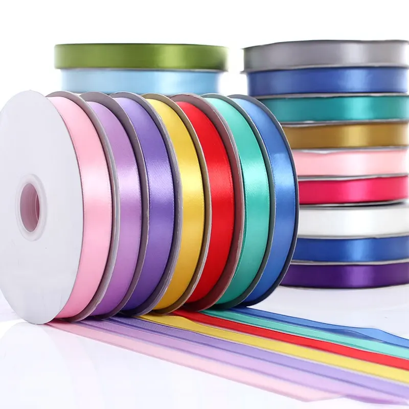 Nóng Bán 3-100Mm Một Mặt Hai Mặt Polyester Lụa Satin Ribbon Bán Buôn Satin Ribbon Nhà Cung Cấp