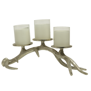 Candélabres de table ensemble de deux bougeoirs en métal événement fête mariage et décoration de noël bougeoir - Product Image 5