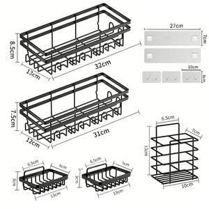 Stainless Steel Corner <strong>Shower</strong> Caddy Self Adhesive Toilet Rack Organizer Portable Corner Bathroom <strong>Shower</strong> Shelf <strong>Storage</strong> for <strong>Shower</strong> - Product Image 4