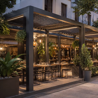 Pergola bioclimatique motorisée en aluminium de luxe, imperméable, pour jardin, très vendue
