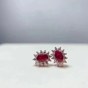 <span class=keywords><strong>Pendientes</strong></span> de Joyería para Mujer con Rubí Natural en Forma de Lágrima, Estilo Helix, Gran Venta - Product Image 4