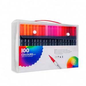 ปากกามาร์คเกอร์แบบหัวคู่ 60 สี สำหรับเด็กและผู้ใหญ่ ใช้สำหรับเขียนตัวอักษร ระบายสี ชุดปากกามาร์คเกอร์สี - Product Image 2