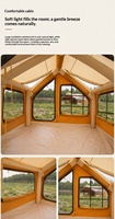 Tente Gonflable 4 Saisons avec Poignée pour Poêle, en Polyester Coton 210G, 6,6 Mètres Carrés, Idéale pour le Camping Hivernal et le Glamping par Temps Froid