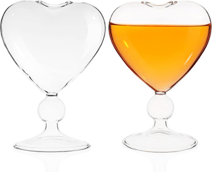 Gobelet en <span class=keywords><strong>verre</strong></span> Love Cup de 220ml pour cocktails, jus, boissons et bar avec pailles - Product Image 2