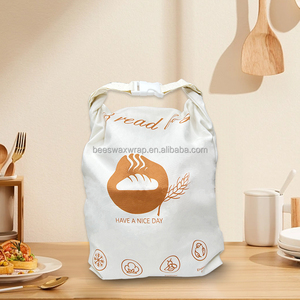 <strong>Bread</strong> Loaf Fresh Keeping Storage Custom Design Organic Cotton Recycled Reusable <strong>Bread</strong> <strong>Bag</strong> With Beeswax Cloth Lining Liner - Product Image 2