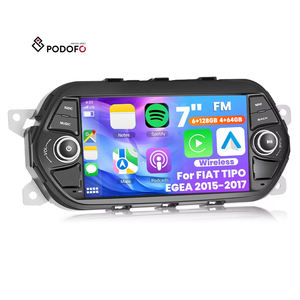 Podofo 7 "Android Car Radio 4 + 64/6 + 128G Carplay inalámbrico y Android Auto GPS Wifi FM RDS BT DVR para <span class=keywords><strong>FIAT</strong></span> TIPO EGEA 2015-2017 - Product Image 1