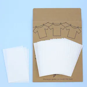 Papel detergente de lavanderia eco-friendly, extrato concentrado de planta, papel eco-amigável, folhas de lavar