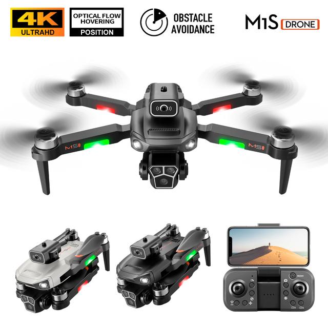 Hot Selling M1S Mini Drone 480P Dual Camera Brushless Outdoor Foldable RC Quadcopter Beginner Drones with Accessories for Kids