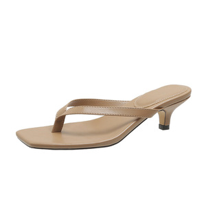 Zapatos de Tacón Bajo con Punta Cuadrada para Mujer, Tallas Grandes, Novedad de Verano, Elegantes Chanclas, Sandalias Sexys - Product Image 6