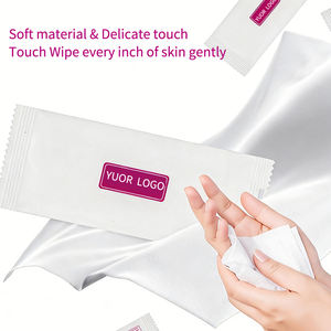 Lingettes nettoyantes individuelles pour le visage et les mains, écologiques, douces, avec logo personnalisé, emballées individuellement, pour restaurants et hôtels - Product Image 3