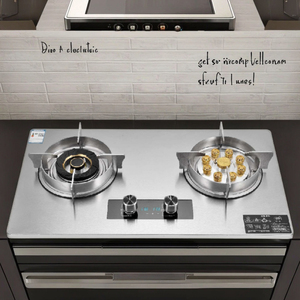 เตาแก๊สตั้งโต๊ะ2หัวแบบฝังบนโต๊ะสำหรับห้องครัวในครัวเรือน - Product Image 6