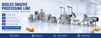 Machines extrudeuses automatiques de chips de maïs frites avec ligne de production de snacks croustillants de haute qualité