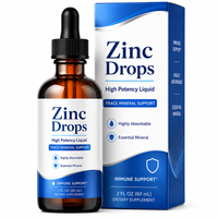 Gouttes liquides standardisées de citrate de zinc avec vitamine C, sureau et échinacée pour le soutien immunitaire – Complément alimentaire en vrac pour OEM