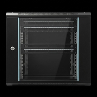 Rack de serveur pour centre de données, fabrication directe d'usine, qualité supérieure, 4U, 19 pouces, 280 mm, montage mural, porte en verre trempé, SGS ISO9001