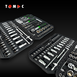 Juego de Herramientas de Dado TOMAC CRV de 172 Piezas con Encastres de 1/4\", 3/8\" y 1/2\" con Mango de Trinquete de 3 Colores para Mecánica Completa - Product Image 2