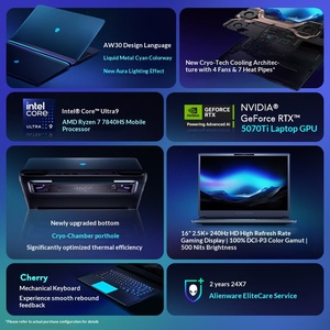 Laptop da Gaming di Alta Gamma Alienware AREA-5 16 Pollici, Ultra 9-275HX, 32G/64G RAM, 1T/2T SSD, RTX5070Ti-12G GPU, 2.5K 240Hz - Product Image 2