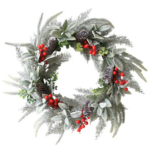 Guirnalda Navideña Decorativa de Agujas de Pino Blancas Artificiales para Fiesta de Navidad - Product Image 4