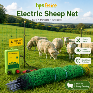 Kit de clôture électrique <span class=keywords><strong>pour</strong></span> moutons de 1,25 m x 50 m avec cadre en plastique, écologique, <span class=keywords><strong>pour</strong></span> fermes d'élevage, cours et jardins, avec énergiseur - Product Image 1