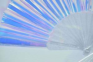 New Arrival 23 cm Rave Clack Hand Fan Carved Folding Shade PVC for Halloween Occasions - Product Image 6